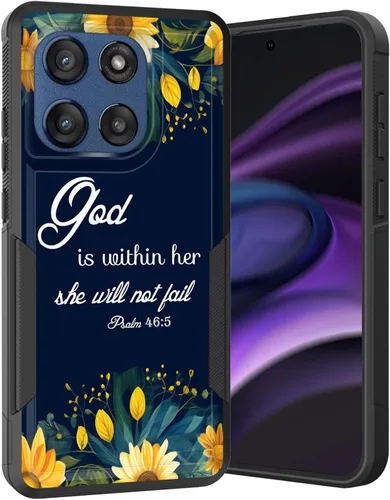 Vista 46 de para Moto G Play 4G 2024, funda de dos capas híbrida resistente y a prueba de golpes, PC duro + silicona suave protectora para Motorola Moto G Play