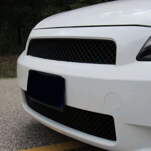 Vista 7 de Kojem Parrilla Delantera Superior e Inferior Compatible con Scion tC 2005-2010 Plástico ABS Parachoques Capó Rejilla de Malla Negra