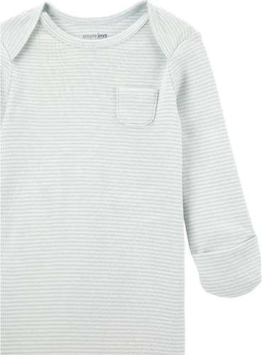 Vista 2 de Simple Joys by Carter's Vestido unisex de algodón para bebés, paquete de 3