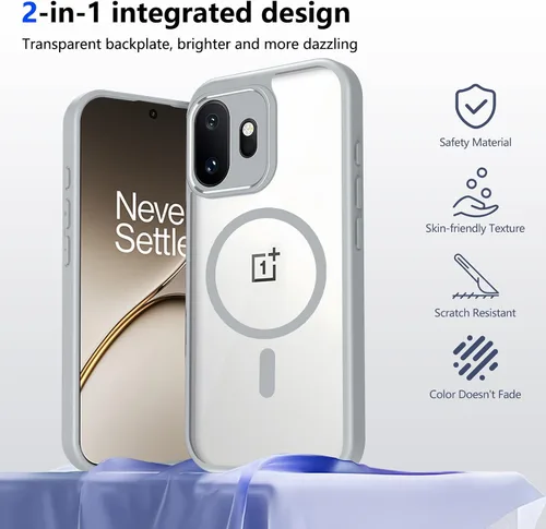 Vista 700 de Funda magnética transparente compatible con Xiaomi 17T, color negro 2 en 1 PC + TPU cubierta de teléfono a prueba de golpes, carcasa protectora