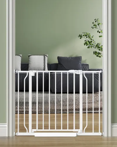 Vista 21 de Puerta de bebé para escaleras sin taladrar, puerta para perros de 29 a 40 pulgadas con cierre automático para interiores Doorways & Stairs