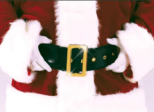 Vista 2 de Fun World Unisex-Adult's Deluxe Santa Pleather Belt, Black, Standard