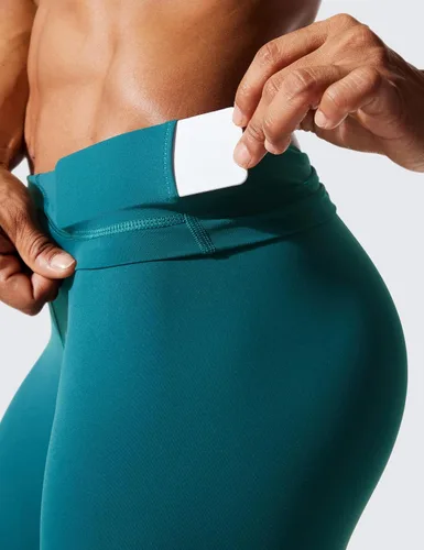 Vista 5 de CRZ YOGA - Leggings de compresión Hugged Feeling para mujer, de 25 pulgadas, leggings de entrenamiento de cintura alta gruesa con control de abdomen