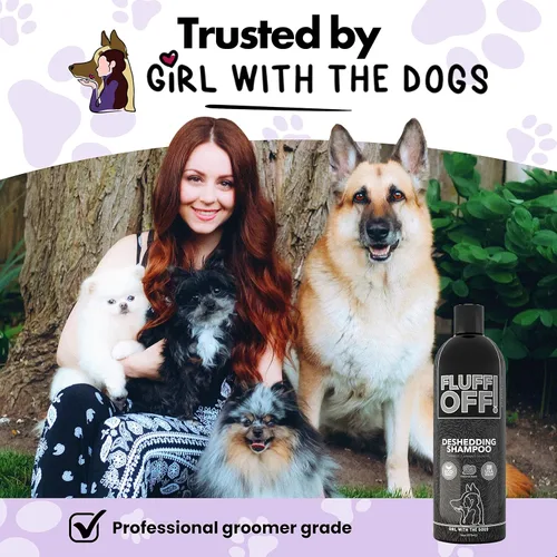 Vista 9 de Fluff Off! by Girl With The Dogs, Champú y acondicionador natural para perros y gatos, paquete de 16 onzas