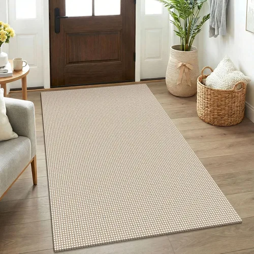 Vista 45 de KOZYFLY - Tapete para puerta de interior, lavable, pequeña, antideslizante, con respaldo de goma, felpudo de algodón para el hogar, color negro