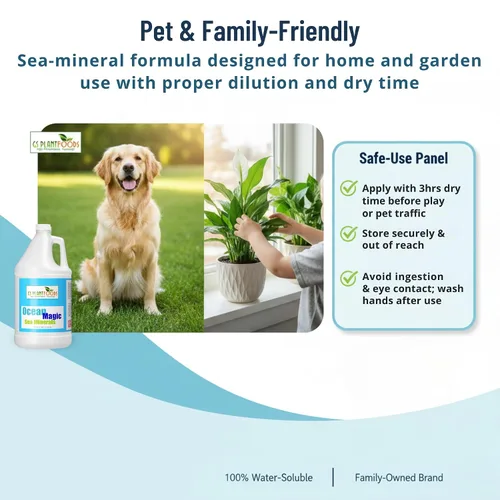 Vista 7 de Fertilizante mineral Ocean Magic Sea por GS Plant Foods (1 galón) – Concentrado líquido para mejorar la salud mineral del suelo – Minerales marinos