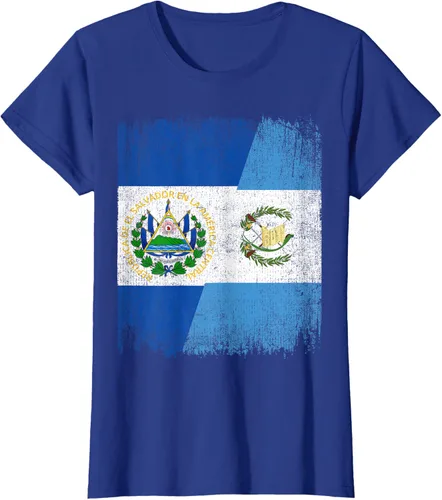 Vista 39 de Camiseta Half El Salvador Bandera de Guatemala con raíces guatemaltecas