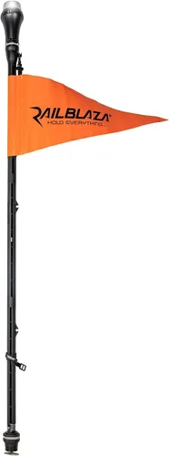 Vista 2 de RAILBLAZA Kit de luz de visibilidad con bandera, compatible con soporte de montaje MiniPort Track para kayaks, canoas o palistas recreativos