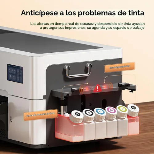 Vista 3 de HTVRONT Impresora D2 DTF - Máquina de transferencia A3 DTF para impresión