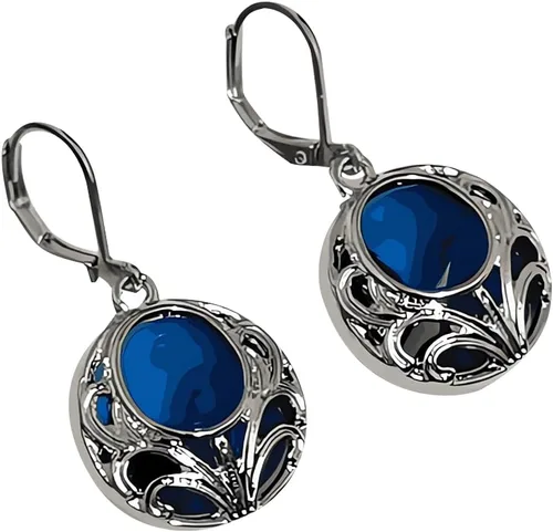 Vista 2 de Handmade Women's Earrings,Recycled Vintage Mason Jar and Vintage lace lever hollowed out rear earrings,earrings for women,jewelry boxes for