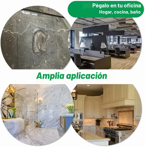 Vista 7 de Ganchos adhesivos, ganchos de utilidad resistentes de 20 libras (máximo), impermeables y resistentes al aceite, extraíbles, ganchos transparentes