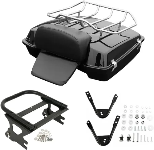 Vista 9 de TCMT Juego de maletero picado de 10.7 pulgadas para Harley Touring 1997-2013 Road King Road Glide Street Glide Electra Glide Pack