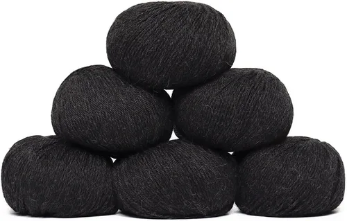 Vista 30 de Juego de 6 madejas de 100% lana de alpaca bebé (10.58 oz) de peso DK, fabricadas en Perú, celestial suave y perfecto para tejer y hacer ganchillo