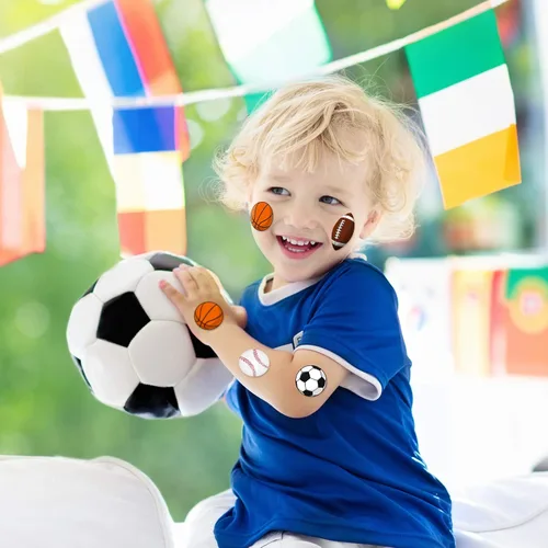 Vista 5 de Zonon 500 calcomanías de pelotas deportivas, baloncesto, fútbol, béisbol, fútbol, espuma mixta, calcomanías deportivas para álbumes de recortes