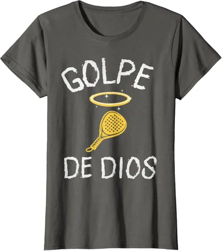 Vista 9 de Golpe De Dios Padel Player Sport in Spanish En Espanol Men's T-Shirt