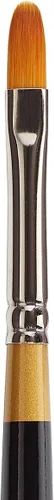 Vista 6 de KINGART Premium Original Gold 9500-2 Filbert Series - Cepillo para artista, pelo sintético Taklon dorado, mango corto, para acrílico, acuarela