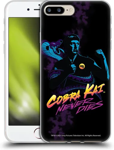 Vista 61 de Head Case Designs Funda de gel suave con licencia oficial de Cobra Kai Eagle Fang Logo Key Art compatible con Apple iPhone 7 Plus/iPhone 8 Plus
