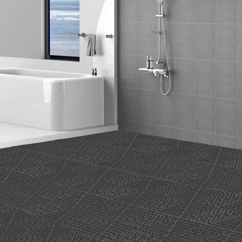 Vista 8 de VEVOR Alfombra Modular Entrelazada, Paquete de 12 Piezas de 30,5 cm x 30,5 cm, Azulejos de Drenaje de PVC Suave Entrelazados, Agujeros de Drenaje