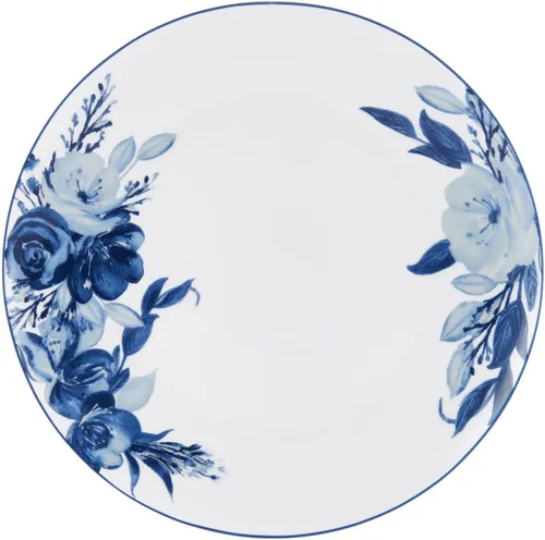 Vista 7 de Mikasa Darcy Bone China - Juego de vajilla ligera de porcelana Bone China de 12 piezas resistente a astillas, servicio para 4, azul y blanco