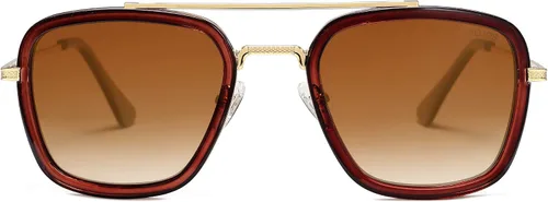 Vista 2 de SOJOS Retro Square Polarized Sunglasses for Men Women Goggle Classic Alloy Frame HERO SJ1126