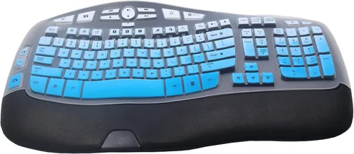 Vista 5 de Logitech K350 MK570 MK570 - Funda de silicona para teclado inalámbrico, Logitech K350 MK550 MK570 (negro)
