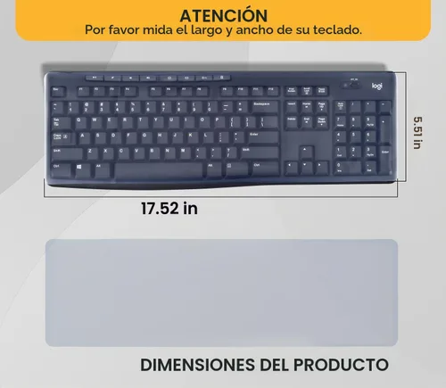 Vista 2 de Funda protectora universal para teclados de computadora de escritorio