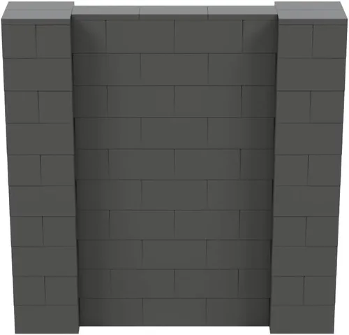 Vista 42 de EverBlock Kit de pared de 5 x 4 pies Bloques de construcción modulares Sistema de pared para edificios, pantallas y estructuras Divisor