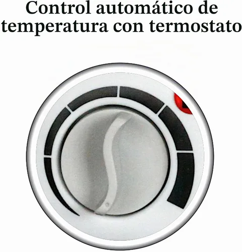 Vista 5 de Optimus H-1322 Calefactor portátil con ventilador de 2 velocidades y termostato, Blanco