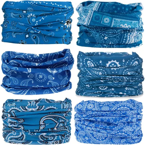 Vista 10 de Polaina para el cuello, máscara facial, bufanda bandana para hombres y mujeres, sol, polaina de tubo a prueba de polvo para ciclismo, motocicleta