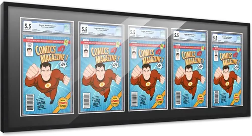 Vista 139 de Poster Palooza Marco de cómics con paspartú para 1 cómic de grado CGC, CBCS o PGX, marco de cómic de bronce para cómic de 8.125 x 13 pulgadas