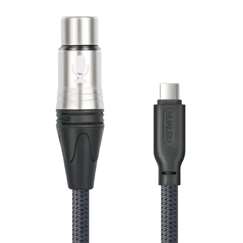 Vista 7 de Cable de micrófono XLR hembra de 3.3 pies a USB C, USB C a XLR para micrófono dinámico iPhone 15, iPad, portátil, tableta