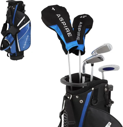 Vista 9 de Aspire Junior Plus - Juego completo de palos de golf para niños, niños de 5 años, para niños y niñas, mano derecha, bolsa de golf para niñas reales