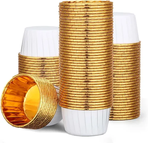 Vista 28 de EUSOAR Vasos para hornear, 50 forros para cupcakes de 3.5 onzas, forros para magdalenas de Navidad, envoltorios de cupcakes, papel para magdalenas