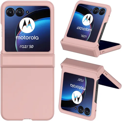 Vista 10 de Ninki Funda protectora de bisagra delgada compatible para Motorola Razr 50 2024, para Moto Razr 50, color azul