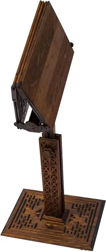 Vista 3 de Altura ajustable oración Corán titular soporte Ramadán regalo Rihal Rehal madera tallada regalo