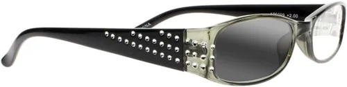 Vista 2 de Gafas de sol fotocrómicas de transición con diamantes de imitación para mujer UV400 Negro