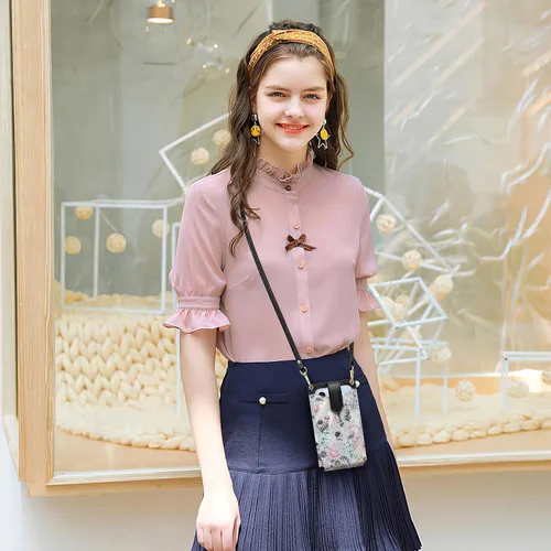 Vista 6 de Peacocktion - Bolso pequeño para teléfono celular, para mujeres, minibolso de hombro ligero para cruzarse por el cuello, con ranuras para tarjetas
