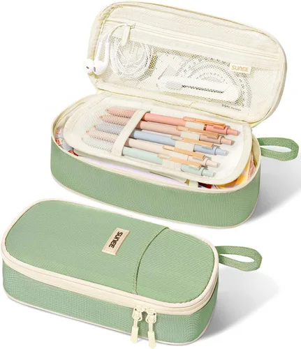 Vista 18 de Estuche Lindo para Lápices SUNEE, Funda Estética para Bolígrafos, Bolsa Grande para Lápices de Color con Cremallera, Almacenamiento y Organizador