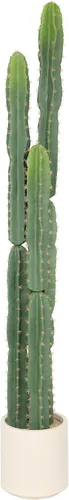 Vista 9 de bellacat Cactus artificial grande resistente a los rayos UV de 5 pies (60 pulgadas) con maceta negra, plantas artificiales realistas para Negro