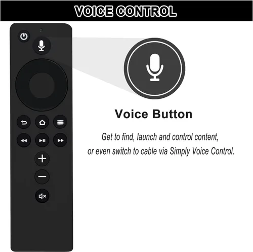 Vista 3 de Control remoto de voz de repuesto L5B83H con control de potencia y volumen para Amazon TV Cube and Stick, 1ª y 2ª
