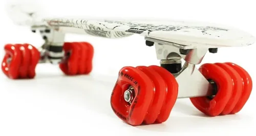 Vista 2 de Shark Wheel 22.5" Polyboard Skateboard – Slim & Flexible Cruiser with 60 mm Shark Wheels for a Smooth Ride Black Tide