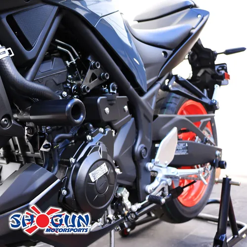 Vista 5 de Shogun Yam MT-03 MT 03 MT03 2016 2017 2018 2019 2020 2021 2022 2023 - Deslizadores de marco sin corte negro - 750-6149 - Fabricado en los Estados