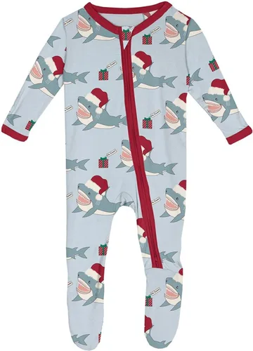 Vista 119 de KicKee Baby & Toddler - Pijama de viscosa ultrasuave de bambú con patas abatibles y puños