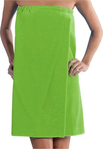 Vista 7 de BY LORA Cubierta de ducha de algodón de rizo para mujer, color aguamarina, tamaño S/M