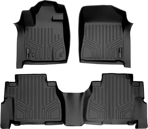 Vista 12 de MAXLINER Alfombrillas de suelo de ajuste personalizado de tercera fila, color negro, compatibles con Toyota Sequoia 2008-2022
