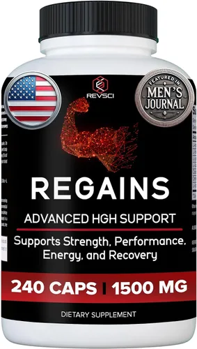 Vista 14 de Suplementos HGH para hombres y mujeres - REGAINS paquete de inicio, péptidos anabólicos para el crecimiento muscular, recuperación muscular