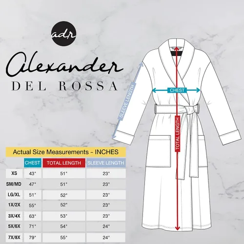 Vista 6 de Alexander Del Rossa - Bata larga de invierno de vellón cálido para mujer, bata de baño larga suave y acogedora