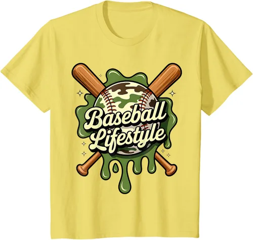 Vista 89 de Baseball Life Style 101 Apparel Youth Drip Baseball Boys Kid Camiseta