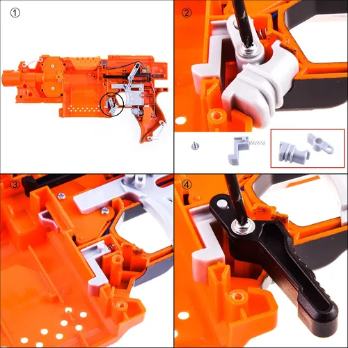 Vista 7 de WORKER Botón de liberación de cargador para Nerf N-Strike Elite Stryfe (negro)