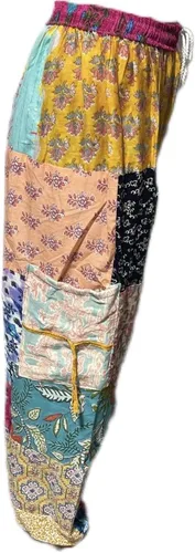 Vista 4 de Unisex Hecho A Mano Boho Hippie Aladdin Alibaba Harem Yoga Pantalones Multicolor Talla única, Multi
